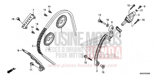 CHAINE A CAMES/TENDEUR CB600FD de 2013